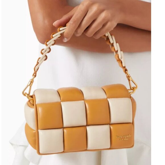 Kate Spade Boxxy East-West Crossbody Bag Bare Leather Colorblock Small Purse - Picture 5 of 7